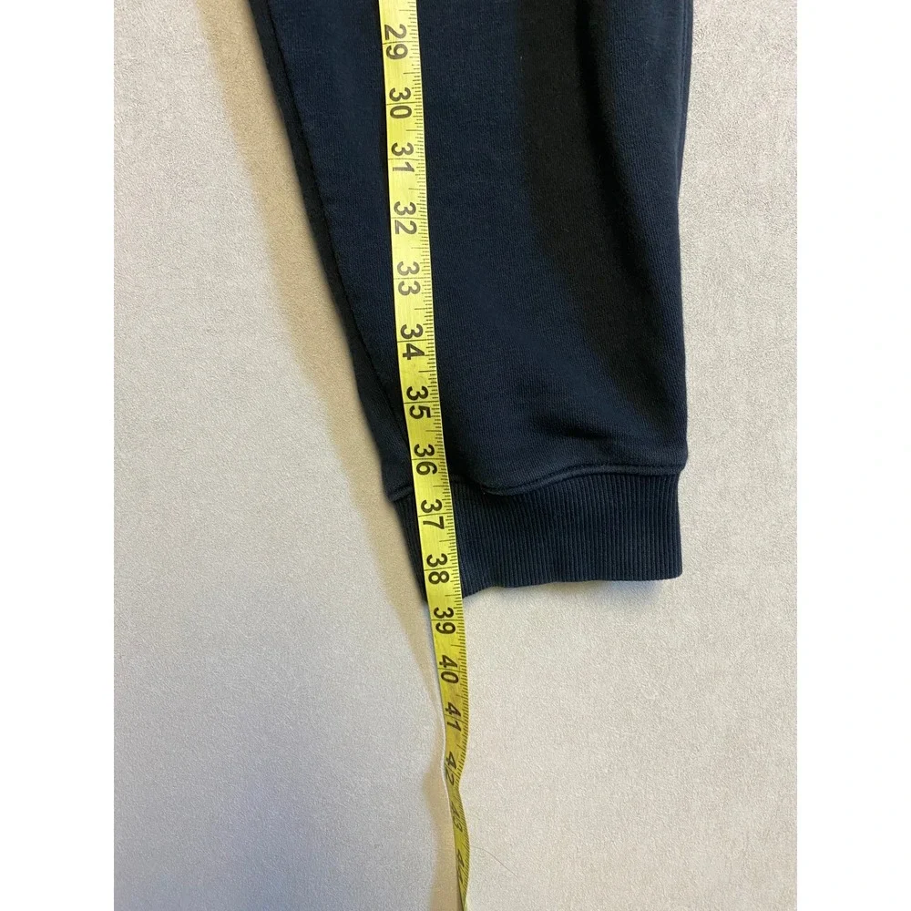 Fila Mens Black Fleece Jogger Sweatpants Size Large Tapered Logo Sweats
